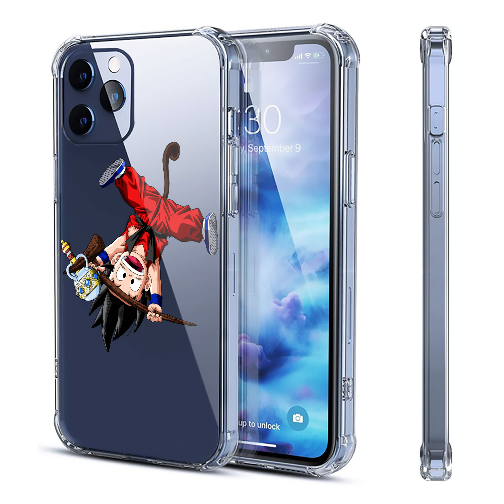 （画像用） ドラゴンボール 孫悟空（そん ごくう）Son Goku カカロット DRAGON BALL Kakarotto 【iPhone 12シリーズ対応】透明スマホケース（クリアソフトケース）